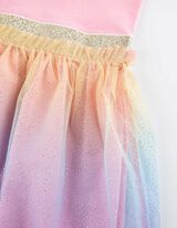 Suknelė - Blizgus paveikslėlis - ryskiai rozinis