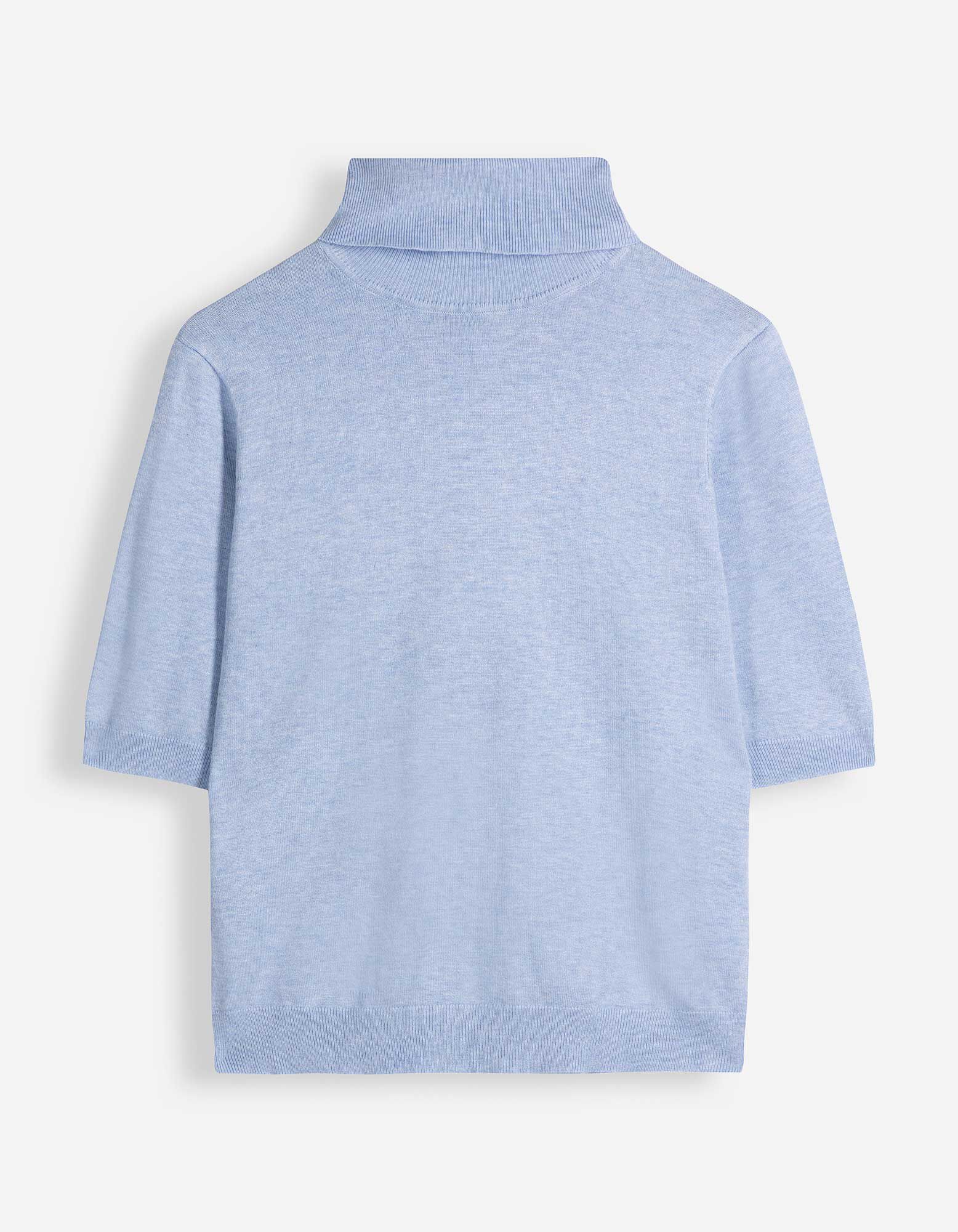 Pullover - Rollkragen - blau