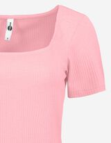 T-shirt - Encolure carr&eacute;e - Rose