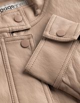 Blouson - Kunstleder - hellbraun