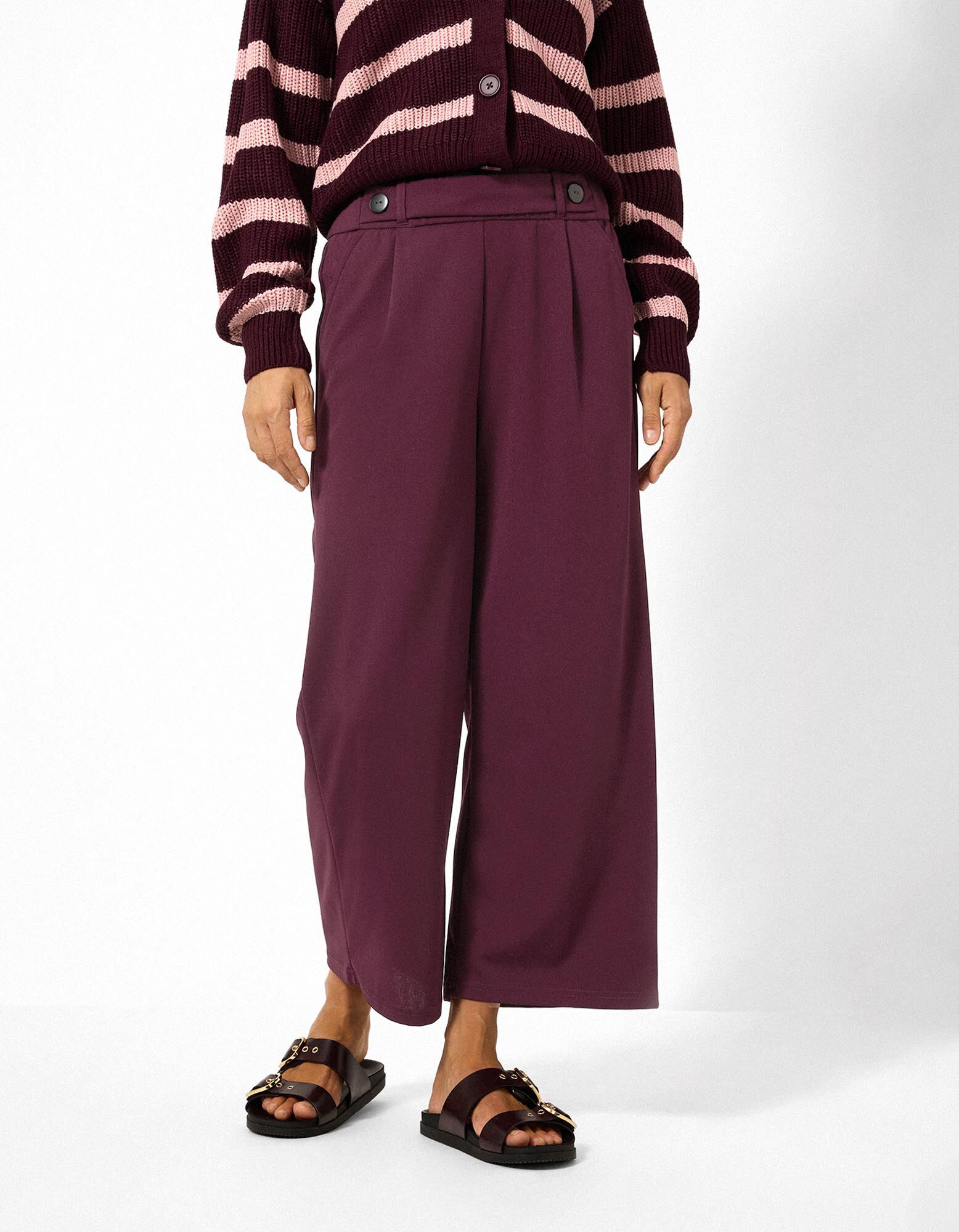 Broek - Elastische sluiting - Paars