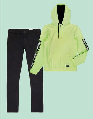 Neon Gr&uuml;n auf Schwarz