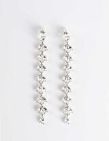 cercei - Pietricele decorative - Argintiu