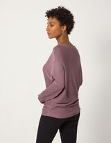 Strickpullover - Fledermaus&auml;rmel - Flieder