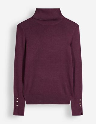 Pulover de tricot - Guler rulat - Mov
