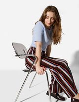 Hose - Plissee - braun