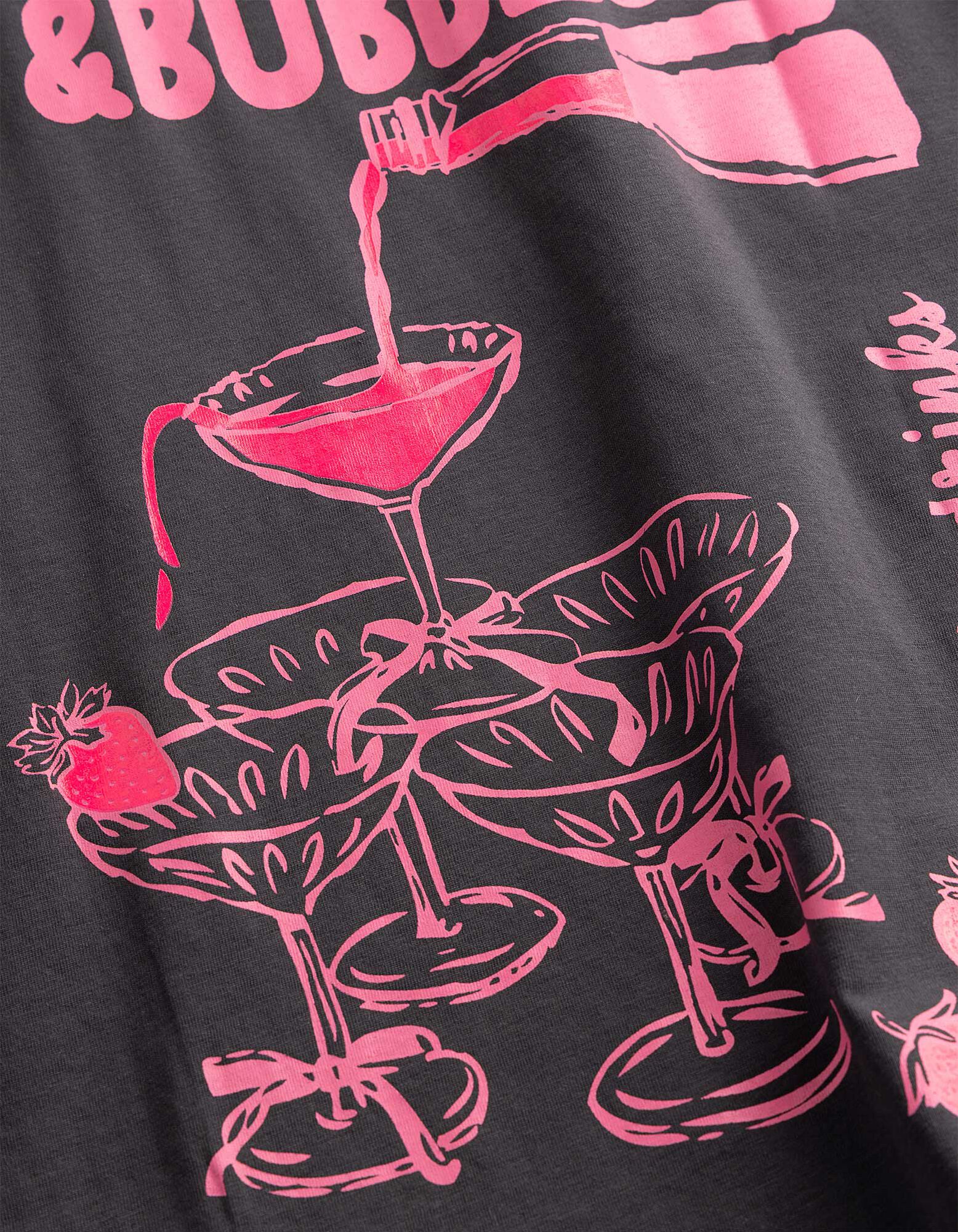 T-Shirt - R&uuml;ckenprint - dunkelgrau