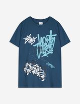 T-Shirt - Frontprint - dunkelblau