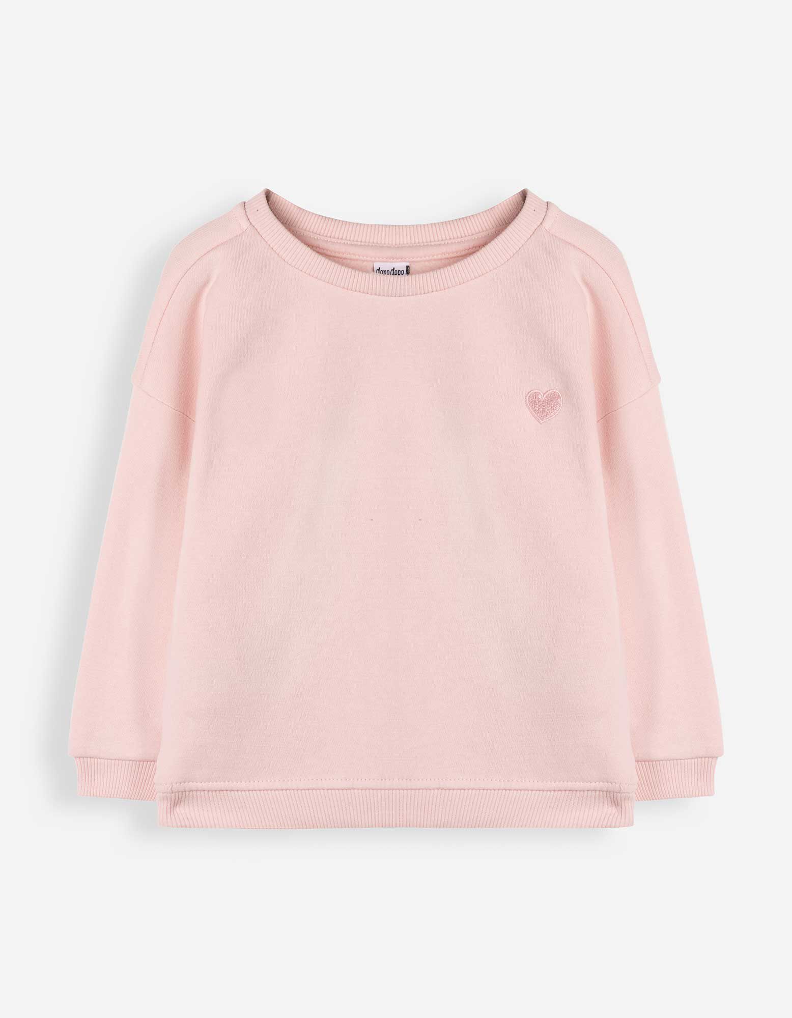 Sweatshirt - Baumwolle - Rosa