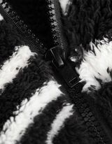 Sweatjacke - Plüsch - schwarz