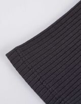 Poloshirt - Gerippt - dunkelgrau