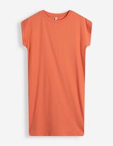 T-Shirt-Kleid - gerade geschnitten - hellrot
