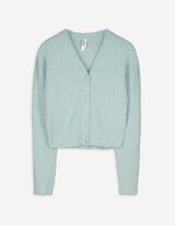 Kardig&aacute;n - r&ouml;vid&iacute;tett - z&ouml;ld