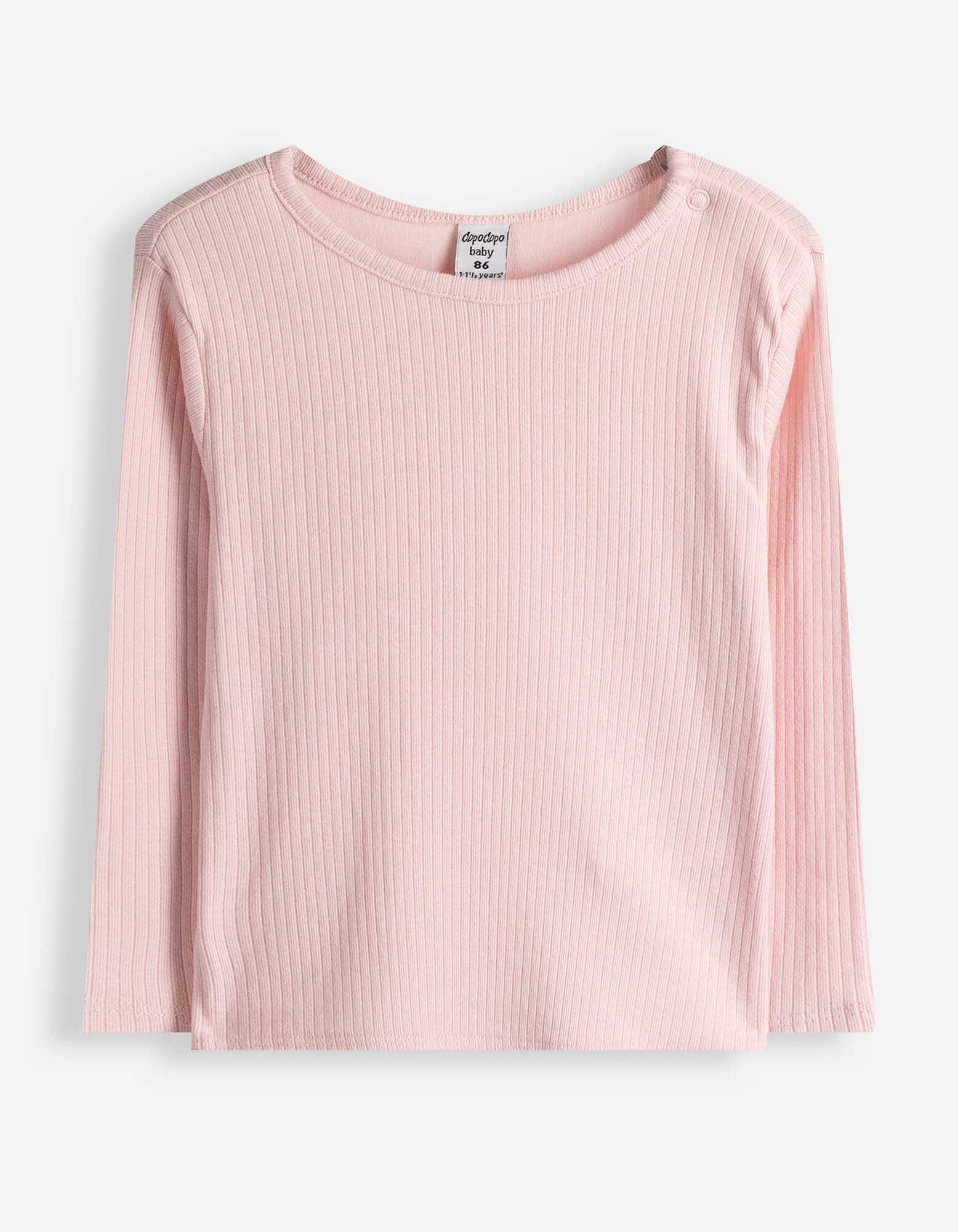 Langarmshirt - Gerippt