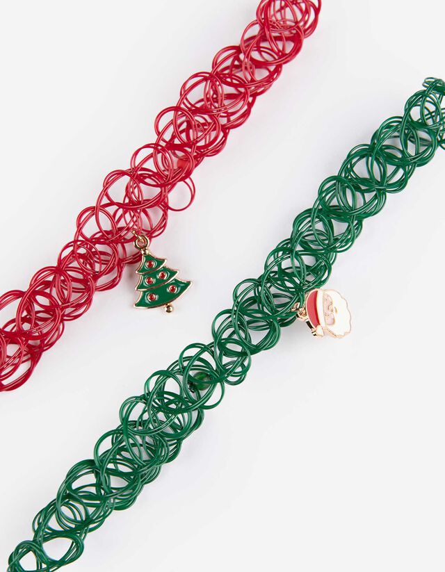 Choker - Kerst - rood