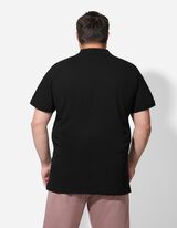 Poloshirt - einfarbig - schwarz