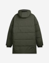 Mantel - Kapuze mit Tunnelzug - dunkelgrün