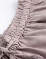 Pyjama set van shirt en shorts - Linnenlook - Taupe