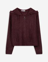 Kardigan - Kapuce - tm. lila