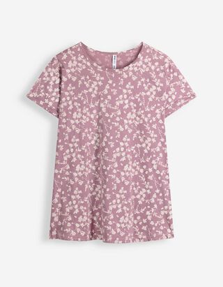T-Shirt - Allover-Muster - Rosa