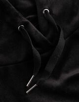 Hoodie - Samt - schwarz