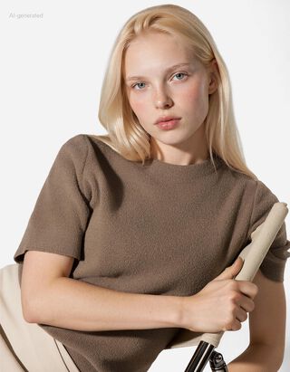 Pullover - Feinstrick - braun