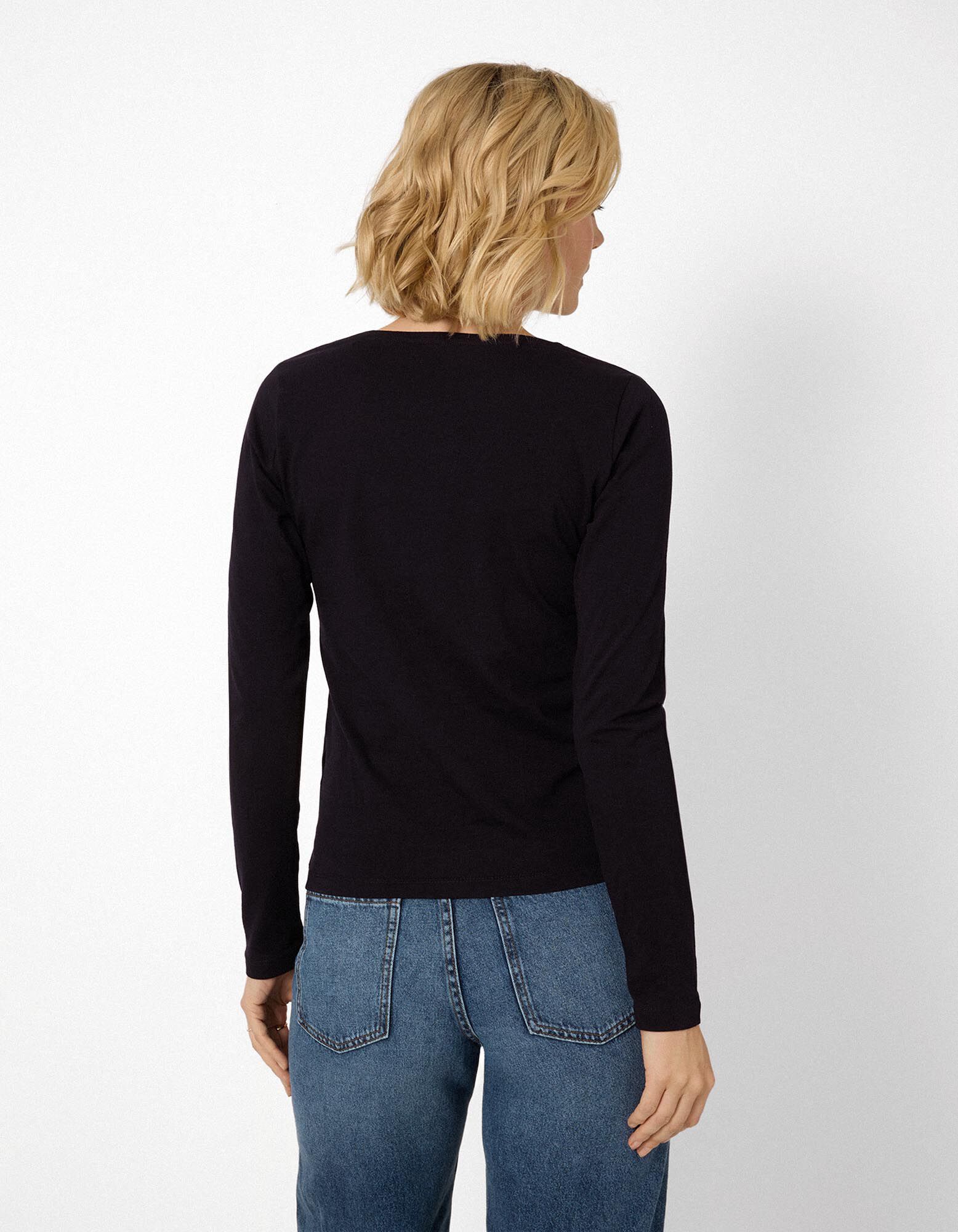 Longsleeve - Katoen - Zwart