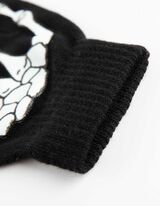 dotykové rukavice - Potlač - cierna