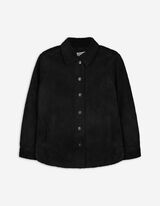 Jacke - Teddyfell - schwarz
