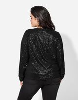 Blazer - Paillettenbesatz - schwarz