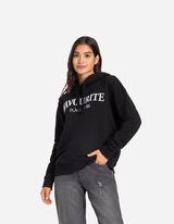 Dukserica sa kapuljačom - vezivanje - crno