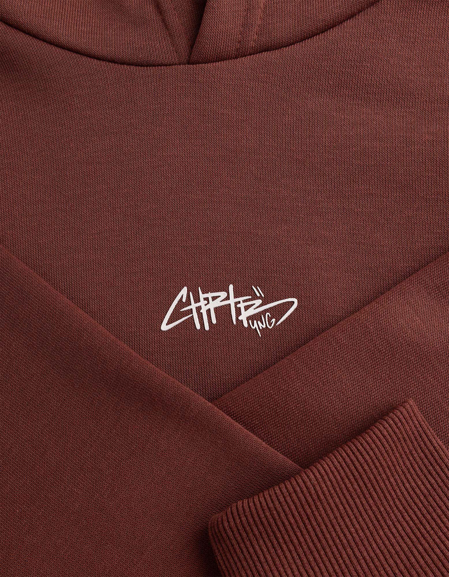 Hoodie - Oversized Fit - Dunkelrot