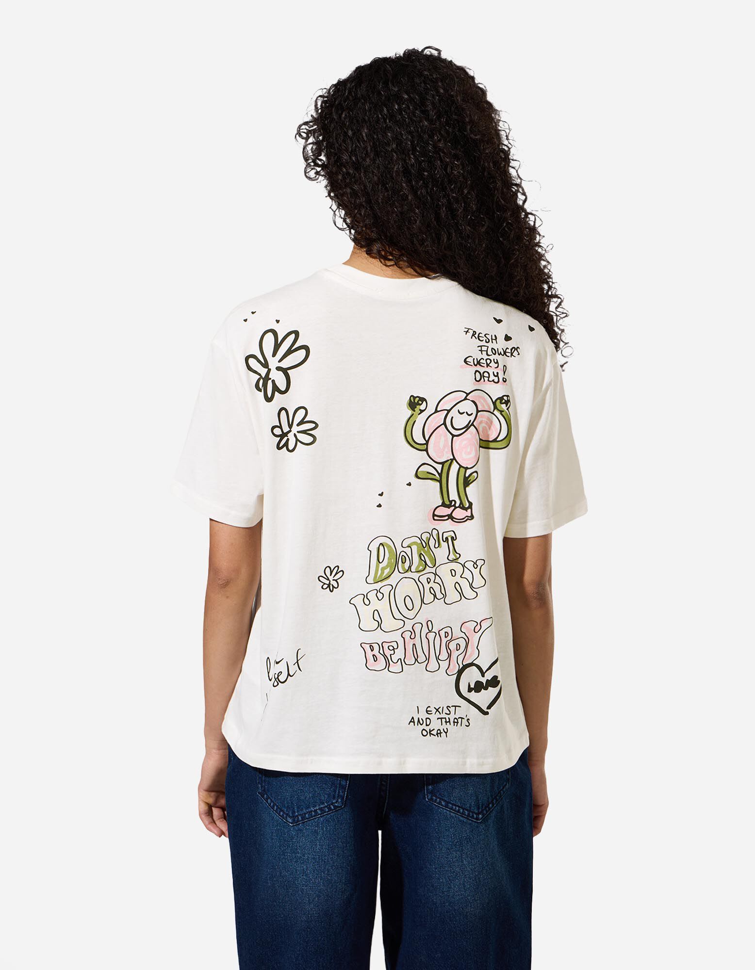 T-shirt - Imprim&eacute; - blanc