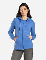 Tepláková bunda - Kapucňa s tunelovým sťahovaním - modra