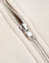 Tepláková bunda - skrátený - bezova