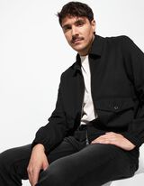 Jacke - einfarbig - schwarz