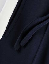 Broek - Contraststrepen - donkerblauw