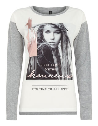 Damen Longsleeve mit Kontrastvorderseite&nbsp;