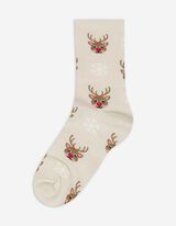 Chaussettes - Motif all-over - Gris clair
