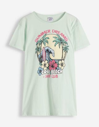 T-shirt - Glitterprint - lichtgroen