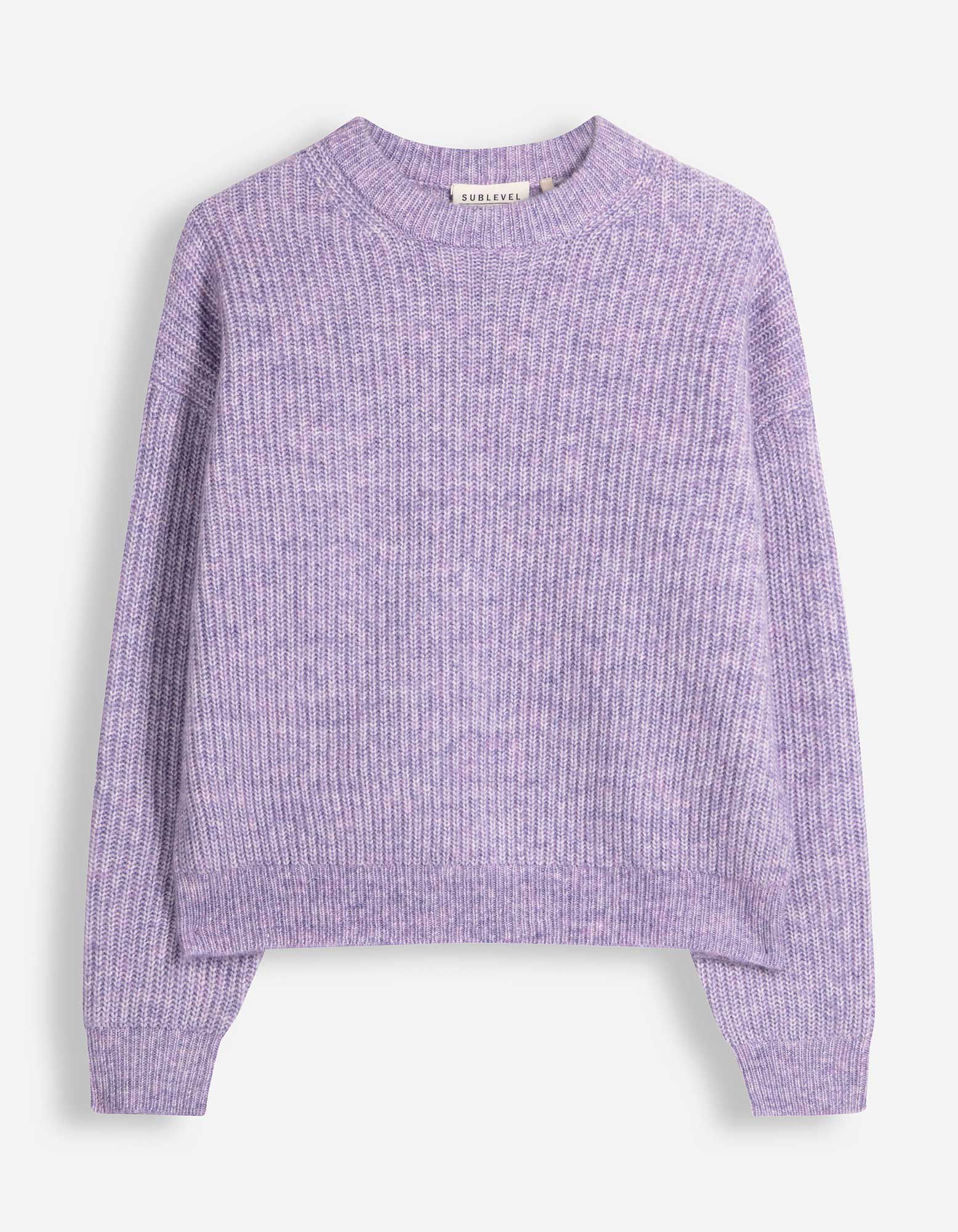 Pullover - Meliert - Lila