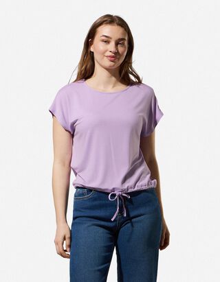 T-shirt - D&eacute;tail nou&eacute; - rose