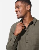 Hemd - Leinen-Optik - dunkelgrün