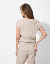 T-Shirt - Loose Fit - beige