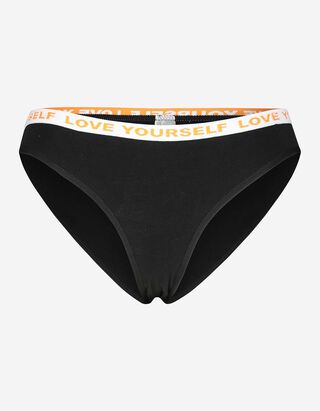 Slip - Tekstprint - zwart