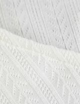 Hosszú ujjú felső - Pointelle - feher