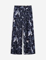 Pantaloni a palazzo - Stampa allover - blu