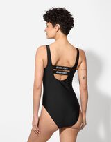 Kupaći kostim - Slovni print - crno