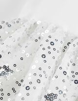 Šaty - Aplikace z flitrů - bílá