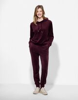 Hoodie - Samt - dunkellila